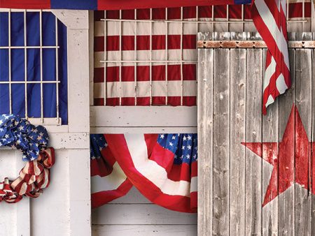 4th of July Photography Backdrop-July Door on Sale