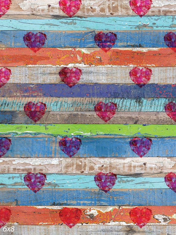 Heart Wood Valentines Day Photo Backdrop Online Sale