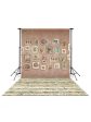 Valentine Wall Backdrop and Ivory Peeling Wood Floor Drop Bundle For Sale