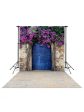 Spring Blue Door Backdrop and Yellow Textured Floor Drop Bundle Online