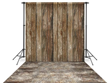 Reclaimed Wood Backdrop and Textured Metal Floor Drop Bundle Online