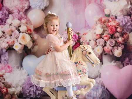 Pastel Valentine Photography Backdrop For Sale