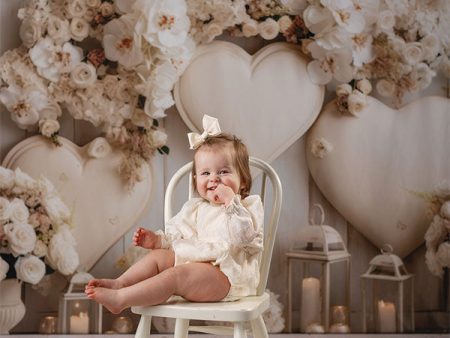 Creamy Hearts Photography Backdrop Sale