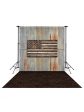 Wood Flag Wall Backdrop and Brown Dirt Floor Drop Bundle Discount