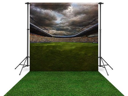 Sports Field Backdrop and Grass Floor Drop Bundle Online