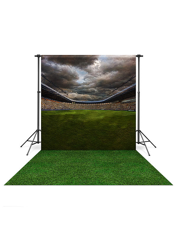 Sports Field Backdrop and Grass Floor Drop Bundle Online