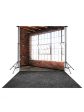 Warehouse Brick Corner Windows Backdrop and Asphalt Road Floor Drop Bundle Sale