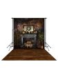 The Lodge at Lake Majestic Backdrop and Rich Brown Textured Wood Planks Floor Drop Bundle Online now