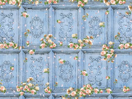 Blue Printed Photo Backdrop Sale