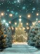 Winter Wonderland Christmas Tree Backdrop For Cheap