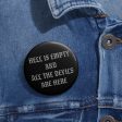 Hell is Empty Black Gray Pin Online Hot Sale