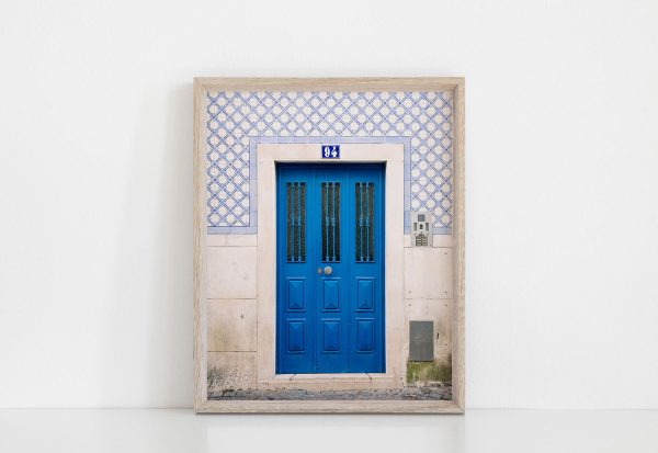 Lisbon 94 Blue Door   Photography Print Online